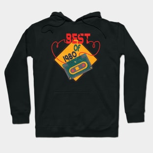 Best Of 1980 40th Birthday Gifts Cassette Vintage, Gift for 40 Year Old, Classic 1980 40th Birthday, Best of 1980 Vintage 40th Birthday, Tape Cassette Best Of 1980 Hoodie